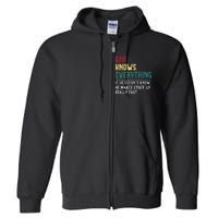 Opa Knows Everything FatherS Day Gift For Grandpa Funny Opa Full Zip Hoodie