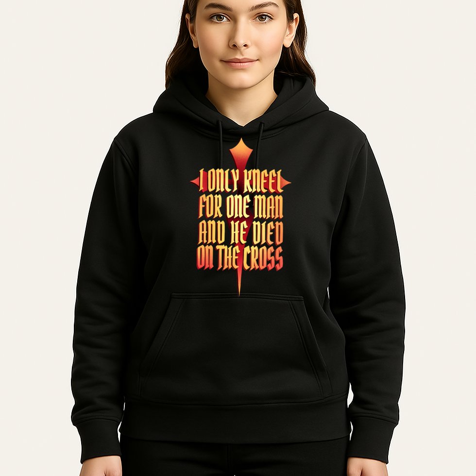 Only Kneel For The One Man Jesus Hoodie