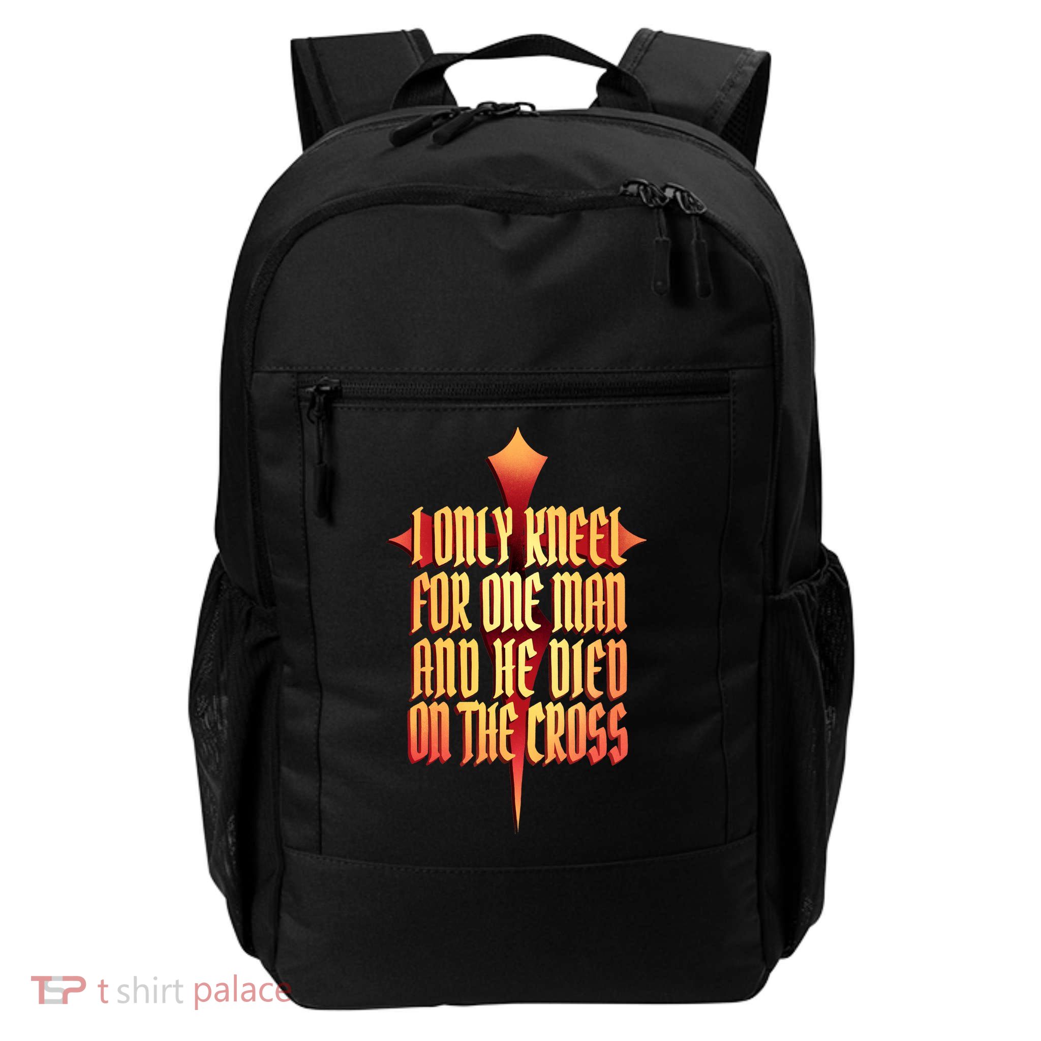 Only Kneel For The One Man Jesus Backpack