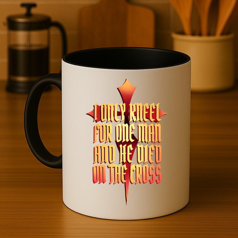 Only Kneel For The One Man Jesus Mug
