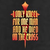 Only Kneel For The One Man Jesus Golf Towel