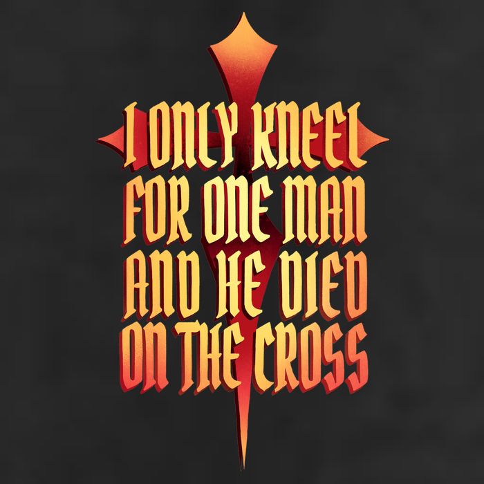 Only Kneel For The One Man Jesus Golf Towel