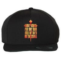 Only Kneel For The One Man Jesus Wool Snapback Cap