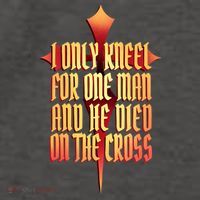 Only Kneel For The One Man Jesus Vector Backpack