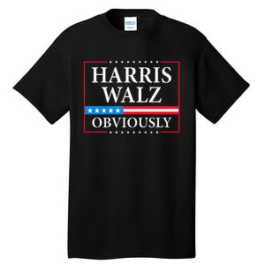 Obviously Kamala Harris Tim Walz 2024 Tall T-Shirt