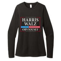 Obviously Kamala Harris Tim Walz 2024 Womens CVC Long Sleeve Shirt