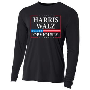 Obviously Kamala Harris Tim Walz 2024 Cooling Performance Long Sleeve Crew