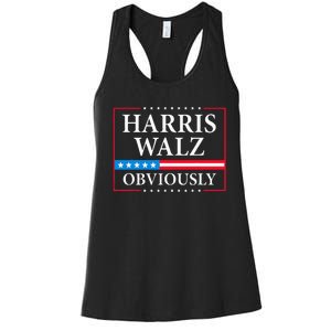 Obviously Kamala Harris Tim Walz 2024 Women's Racerback Tank