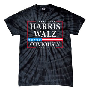 Obviously Kamala Harris Tim Walz 2024 Tie-Dye T-Shirt