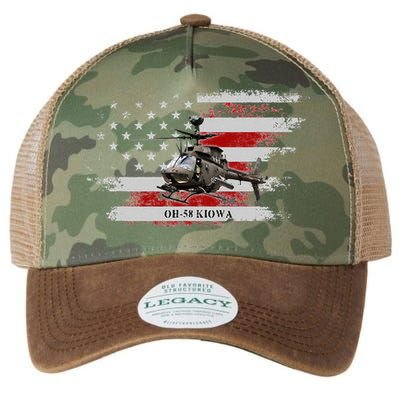 OH58 Kiowa Helicopter USA Flag Helicopter Pilot Gifts Legacy Tie Dye Trucker Hat