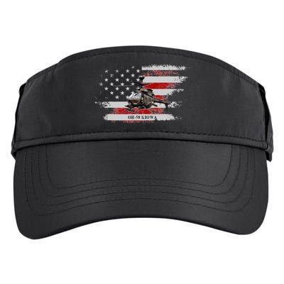 OH58 Kiowa Helicopter USA Flag Helicopter Pilot Gifts Adult Drive Performance Visor