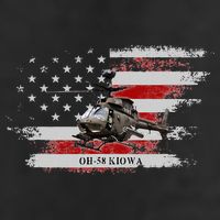OH58 Kiowa Helicopter USA Flag Helicopter Pilot Gifts Beanie