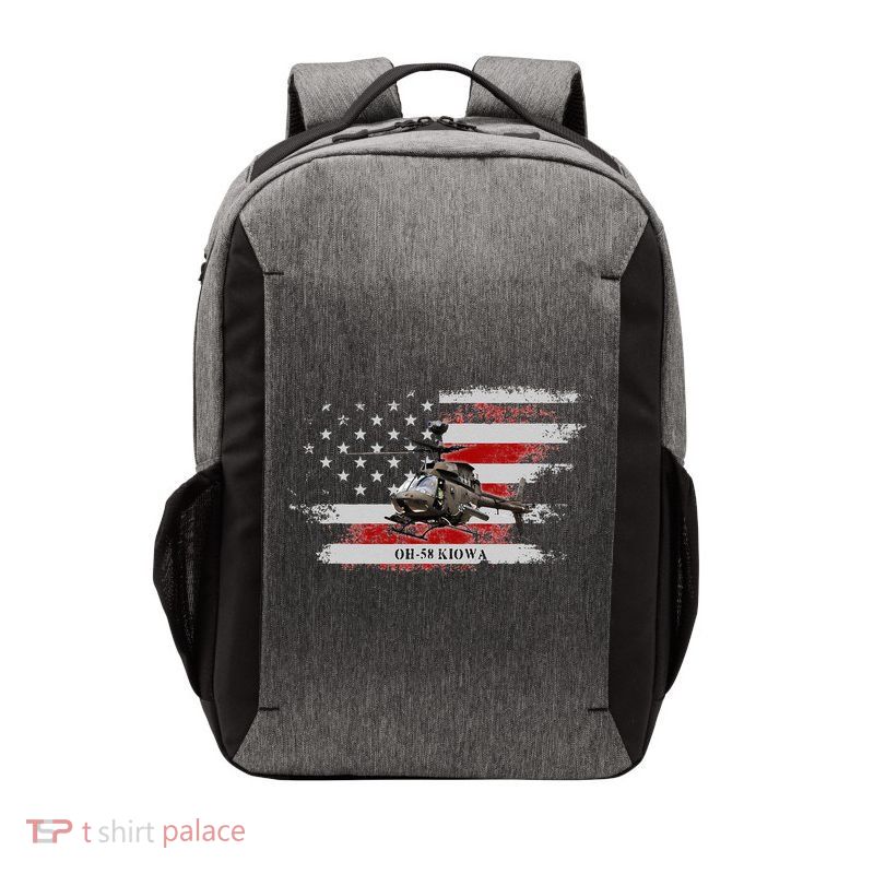OH58 Kiowa Helicopter USA Flag Helicopter Pilot Gifts Vector Backpack