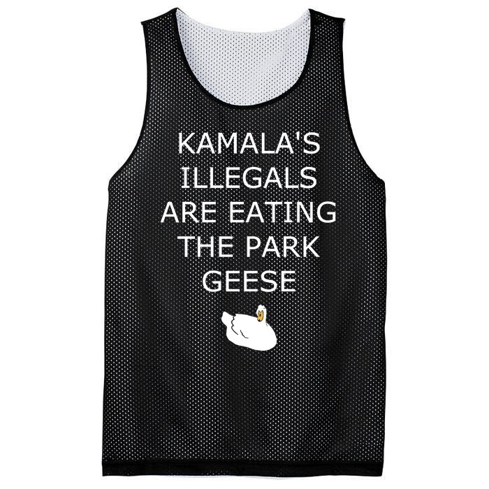 Oldrowswig KamalaS Illegals Are Eating The Park Geese Goose Mesh Reversible Basketball Jersey Tank