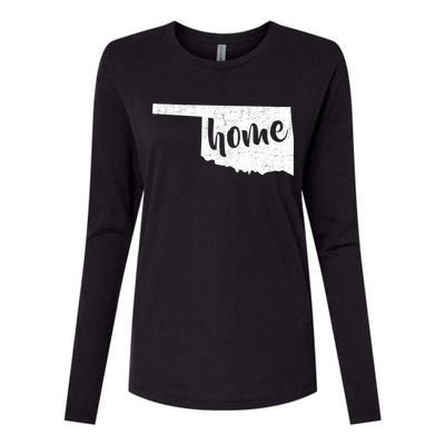 Oklahoma Home State Womens Cotton Relaxed Long Sleeve T-Shirt