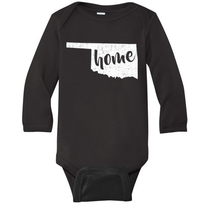 Oklahoma Home State Baby Long Sleeve Bodysuit