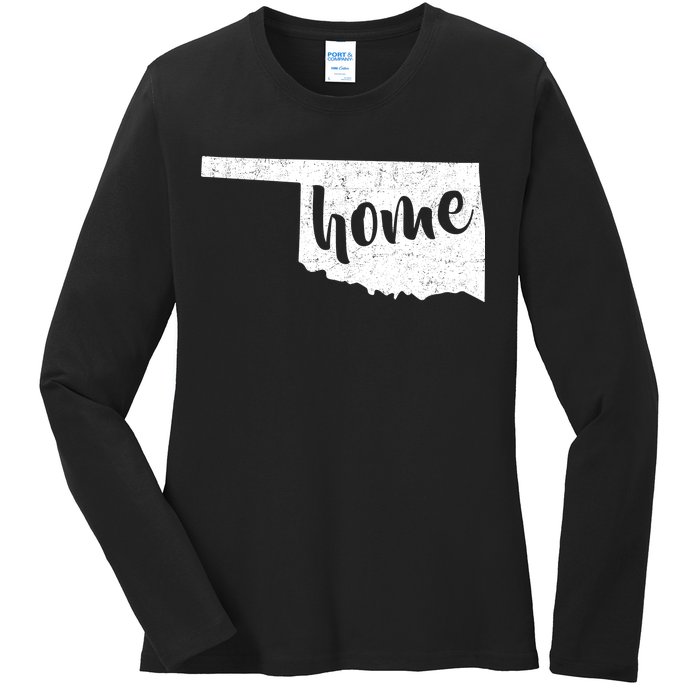 Oklahoma Home State Ladies Long Sleeve Shirt