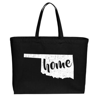 Oklahoma Home State Cotton Canvas Jumbo Tote