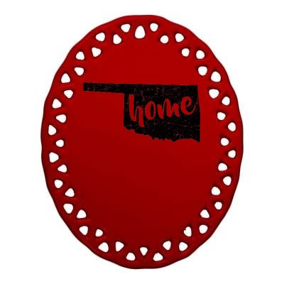 Oklahoma Home State Ceramic Oval Ornament