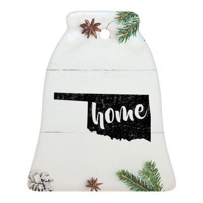 Oklahoma Home State Ceramic Bell Ornament