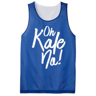 Oh Kale No Raw Veggie Vegan Pun Power Message Graphic Print Gift Mesh Reversible Basketball Jersey Tank