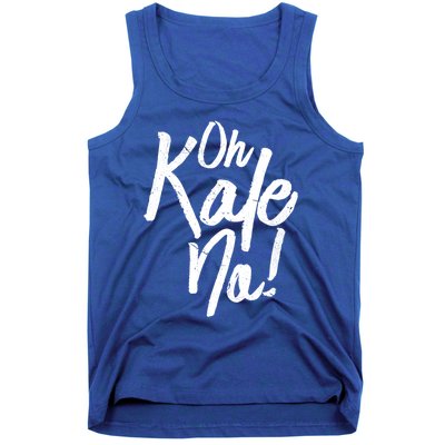 Oh Kale No Raw Veggie Vegan Pun Power Message Graphic Print Gift Tank Top