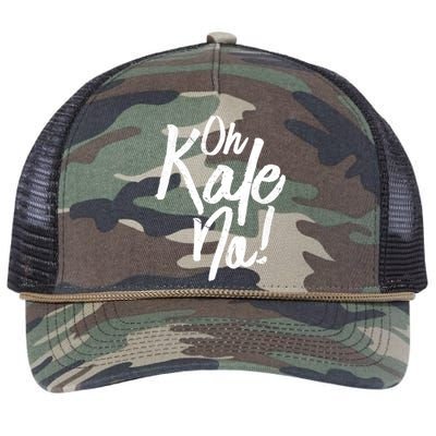 Oh Kale No Raw Veggie Vegan Pun Power Message Graphic Print Gift Retro Rope Trucker Hat Cap