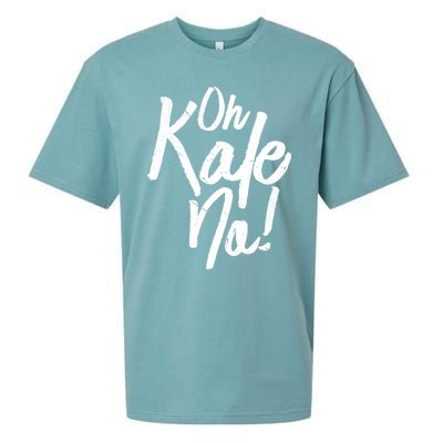 Oh Kale No Raw Veggie Vegan Pun Power Message Graphic Print Gift Sueded Cloud Jersey T-Shirt