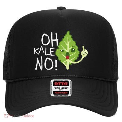 Oh Kale No! Vegan  Vegetarian  Veggie High Crown Mesh Back Trucker Hat