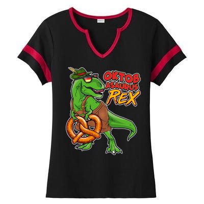 Oktob-Asaurus Rex Ladies Halftime Notch Neck Tee