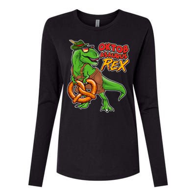 Oktob-Asaurus Rex Womens Cotton Relaxed Long Sleeve T-Shirt