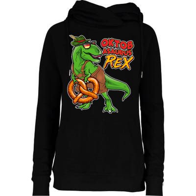 Oktob-Asaurus Rex Womens Funnel Neck Pullover Hood