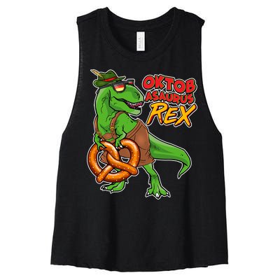 Oktob-Asaurus Rex Women's Racerback Cropped Tank