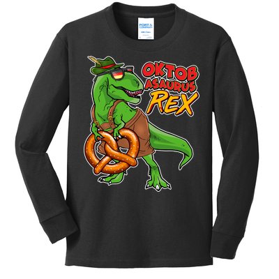 Oktob-Asaurus Rex Kids Long Sleeve Shirt