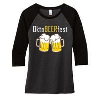 OktoBEERfest Women's Tri-Blend 3/4-Sleeve Raglan Shirt