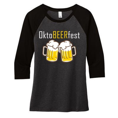 OktoBEERfest Women's Tri-Blend 3/4-Sleeve Raglan Shirt