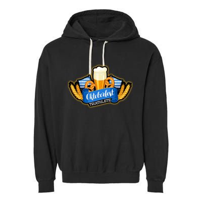 Oktober Fest Triathlete  Garment-Dyed Fleece Hoodie