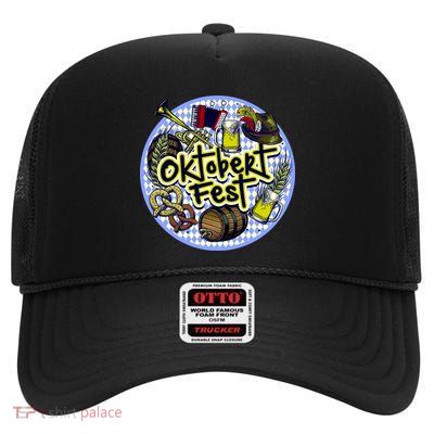 Oktoberfest High Crown Mesh Back Trucker Hat