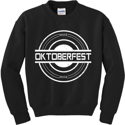 Oktoberfest Beer Emblem Kids Sweatshirt