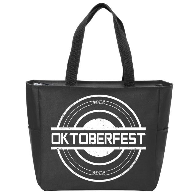 Oktoberfest Beer Emblem Zip Tote Bag
