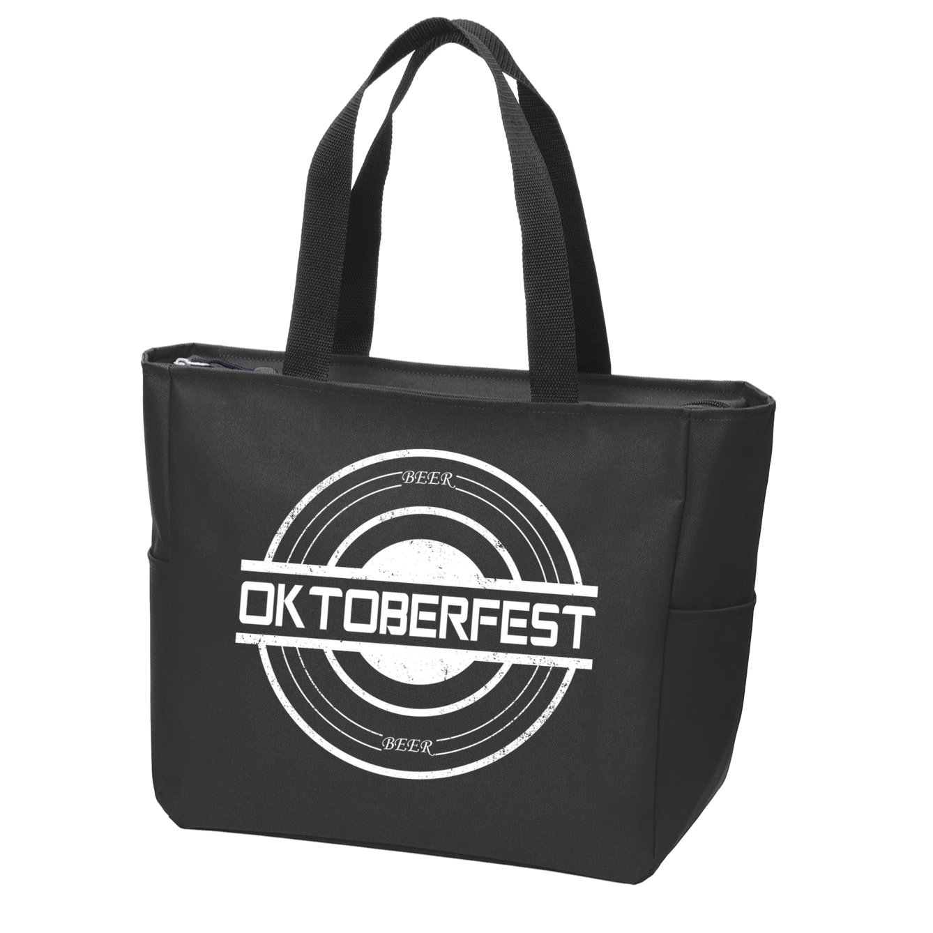 Oktoberfest Beer Emblem Zip Tote Bag