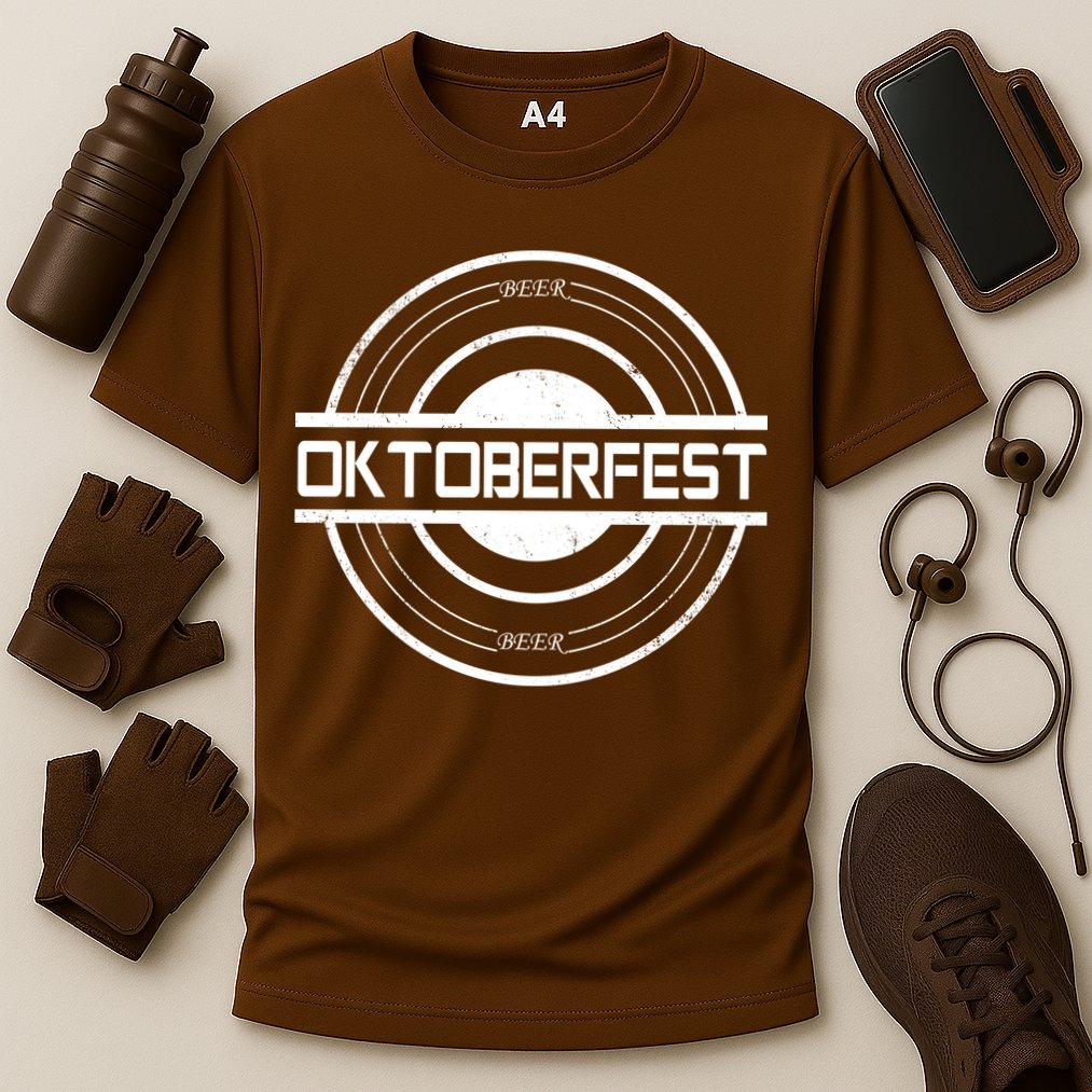 Oktoberfest Beer Emblem Cooling Performance Crew T-Shirt