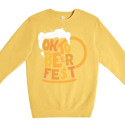 Oktoberfest Beer Fest Logo Premium Crewneck Sweatshirt