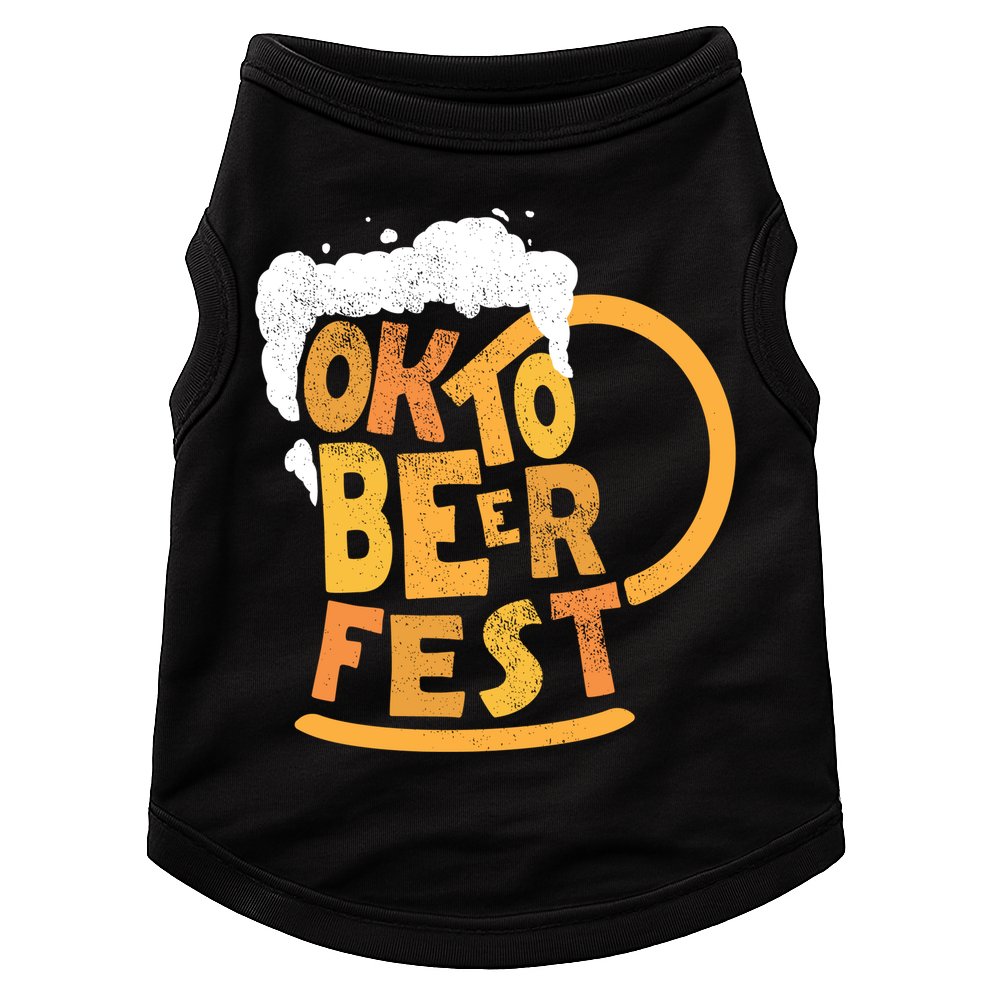 Oktoberfest Beer Fest Logo Doggie Tank