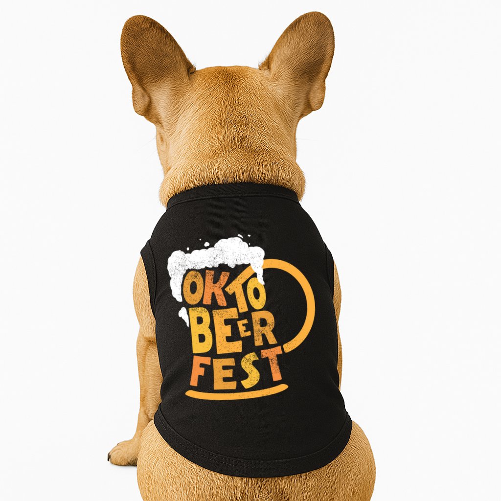 Oktoberfest Beer Fest Logo Doggie Tank