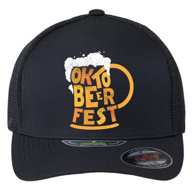 Oktoberfest Beer Fest Logo Flexfit Unipanel Trucker Cap