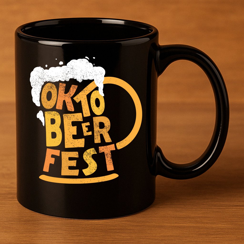 Oktoberfest Beer Fest Logo 11oz C Handle Ceramic Mug