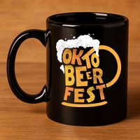 Oktoberfest Beer Fest Logo 11oz C Handle Ceramic Mug