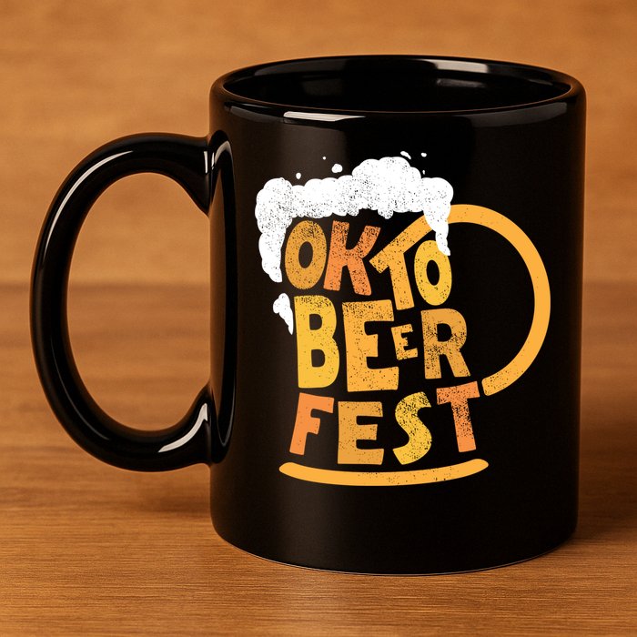 Oktoberfest Beer Fest Logo 11oz C Handle Ceramic Mug