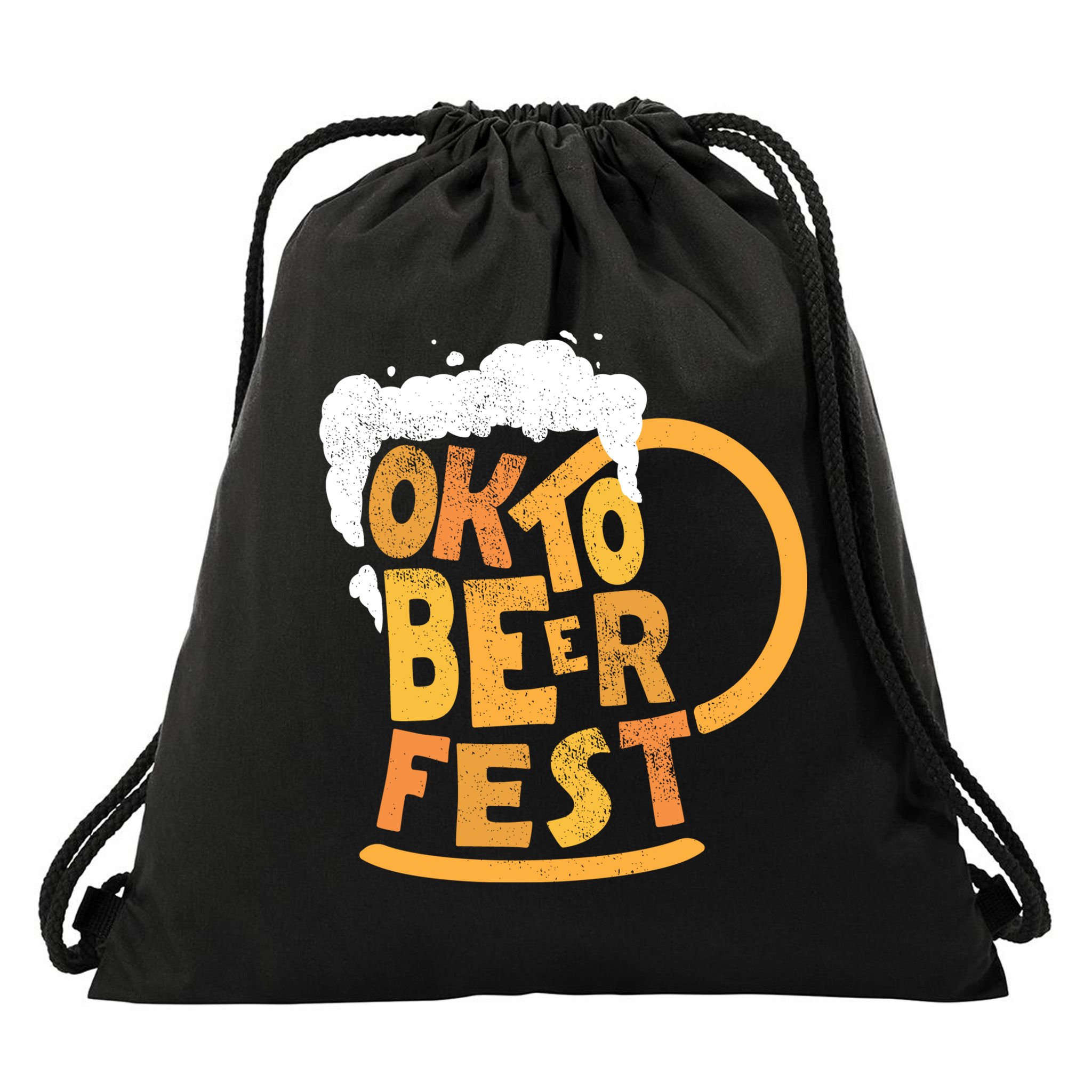 Oktoberfest Beer Fest Logo Drawstring Bag